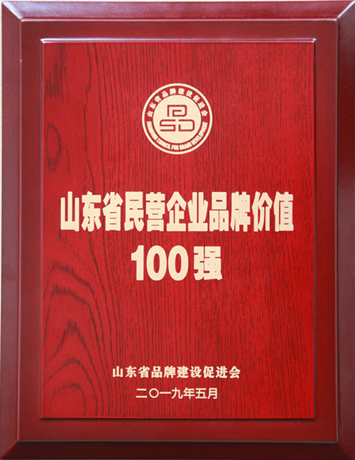 山东省民营企业品牌价值100强